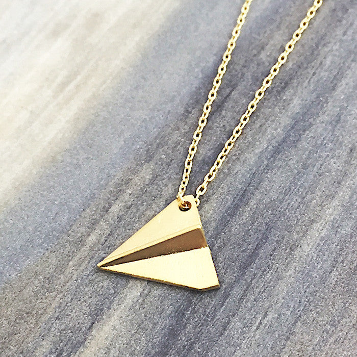 Paper on sale plane necklace