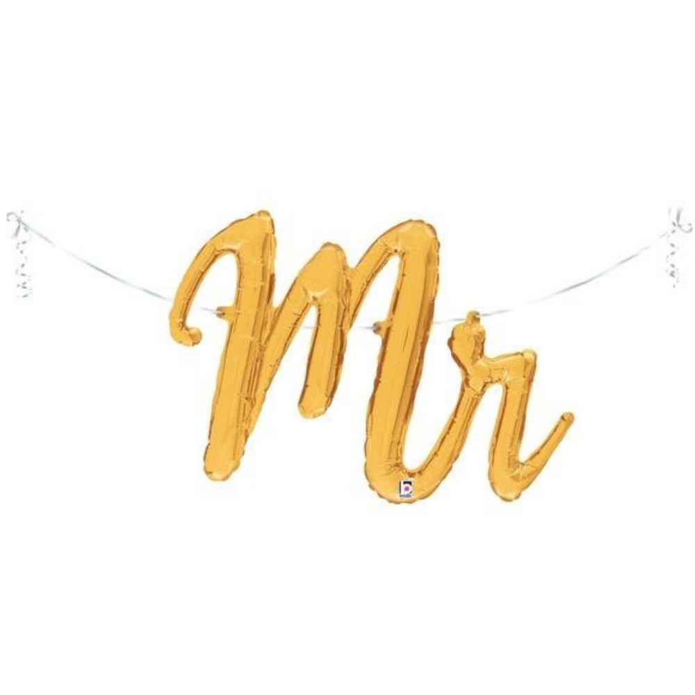 Mrs + Mr Script Balloon Air-filled only