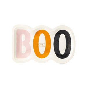 Halloween Boo Shaped Paper Plate