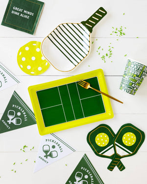 Pickleball Green Paddle Paper Dinner Napkin