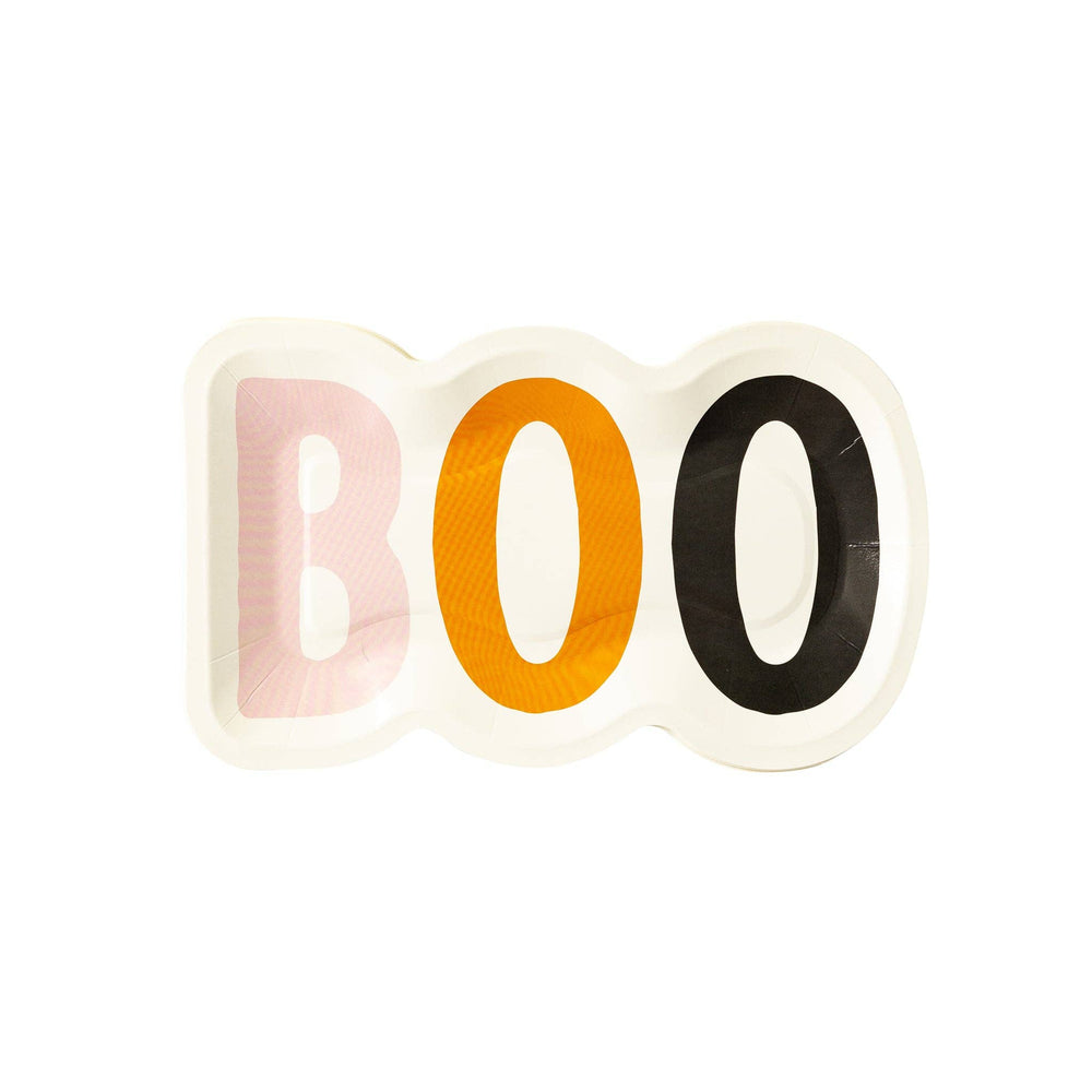 Halloween Boo Shaped Paper Plate