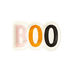 Halloween Boo Shaped Paper Plate