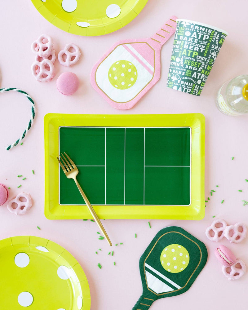 Pickleball Green Paddle Paper Dinner Napkin