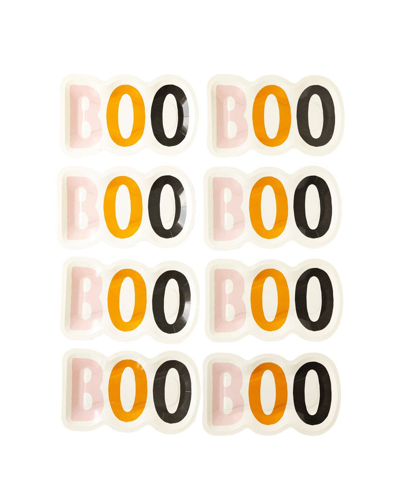 Halloween Boo Shaped Paper Plate