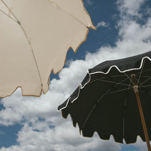 Love the outdoors? Keep cool and covered with the stylish Weekend Umbrella by Basil Bangs.