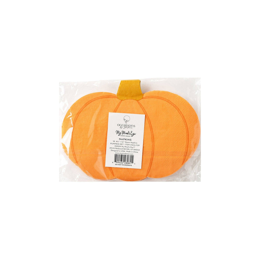 Halloween Occasions by Shakira - Pumpkin Shaped Napkin Set