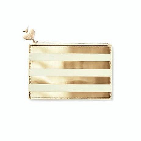 Kate Spade gold stripe pencil case pouch office supplies gift shop toronto mom mother