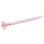 Pen with Large Gem Pink