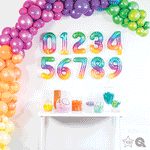 Mini Number Jelli Ombre Balloon Air-filled only