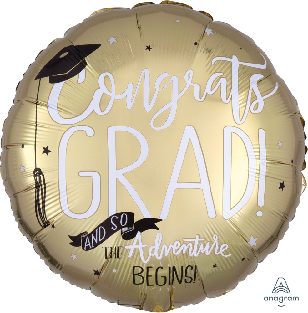 
                
                    Load image into Gallery viewer, Congrats Grad And So The Adventure Begins Balloon
                
            