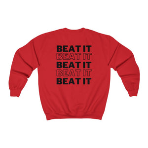 BEAT IT Unisex Heavy Blend™ Crewneck Sweatshirt (design on back)