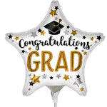 Mini Congratulations Grad Star Balloon Air-filled only