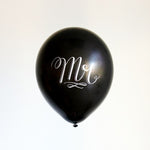 Mr & Mrs Chalk Lettered Balloons (set of 4)