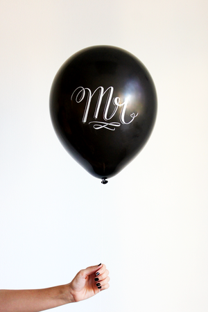 
                
                    Load image into Gallery viewer, Mr &amp;amp; Mrs Chalk Lettered Balloons (set of 4)
                
            
