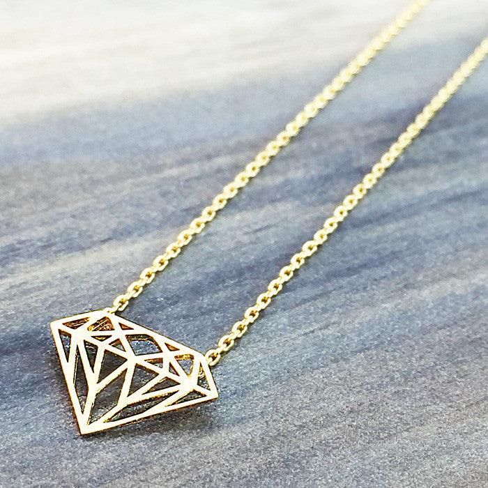 Origami Diamond Necklace