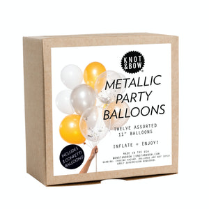 
                
                    Load image into Gallery viewer, metallic party balloons birthday party supplies toronto party shop baby shower bridal girl boy
                
            