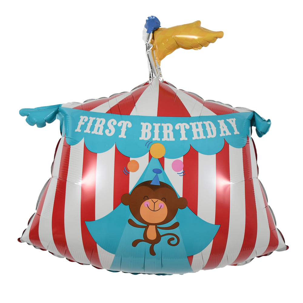 Circus Tent First Birthday Balloon