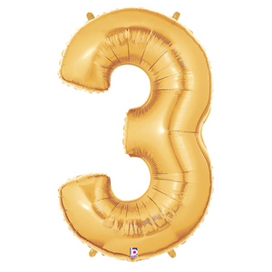 Mini gold number online balloons