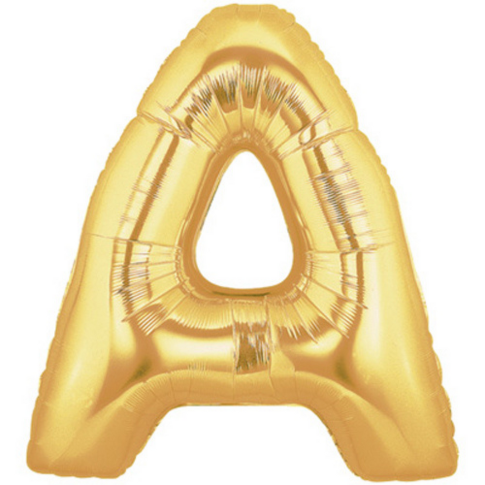 Letter & Number Balloons Gold or Silver Jumbo