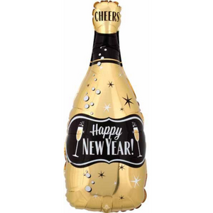 
                
                    Load image into Gallery viewer, Happy New Year Gold Bottle Cheers Balloon
                
            