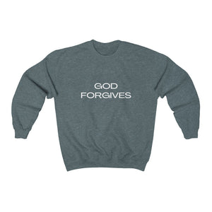 GOD FORGIVES, ITALIANS DON'T Unisex Heavy Blend™ Crewneck Sweatshirt (printed on front & back)