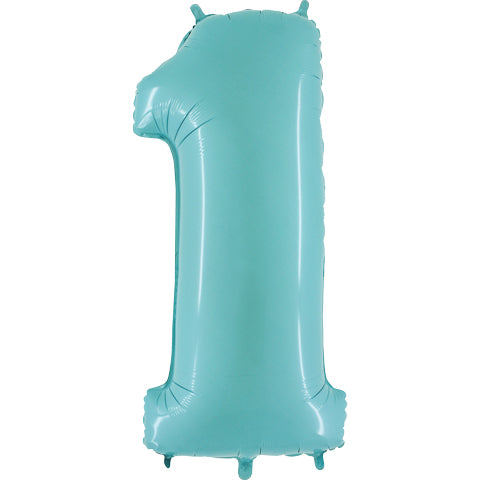 40" Jumbo Number Balloons Baby Pink, Teal or Black