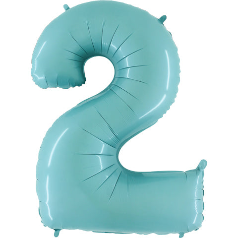 40" Jumbo Number Balloons Baby Pink, Teal or Black