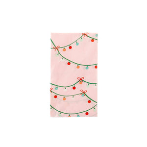 String of Lights Guest Towel Christmas Napkin