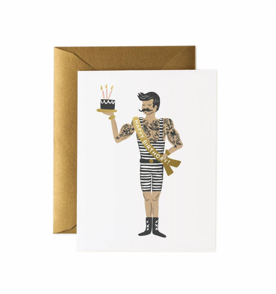 
                
                    Load image into Gallery viewer, Happy Birthday Strongman Greeting Card
                
            