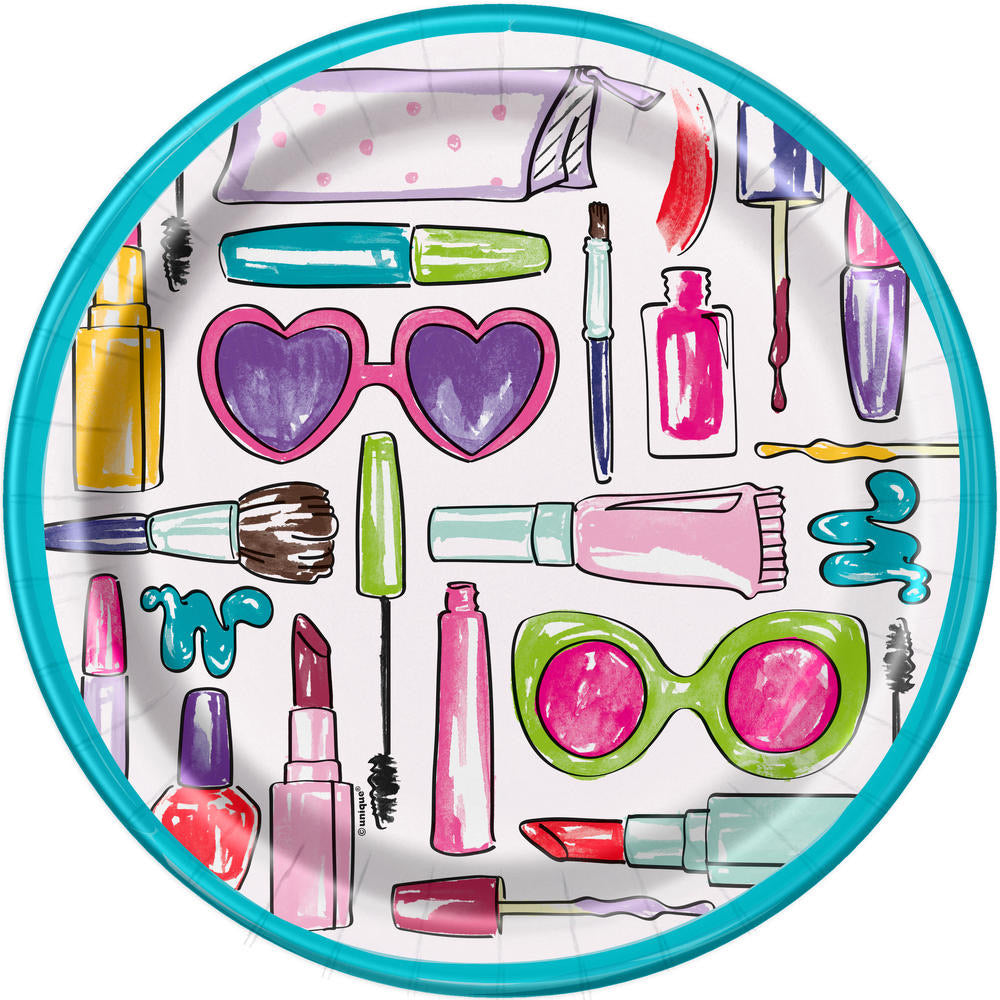 spa dinnerware tableware toronto party supplies beauty girls birthday shop lipstick nailpolish mascara makeup theme paper plates