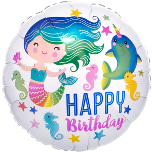Colourful Ocean Happy Birthday Balloon