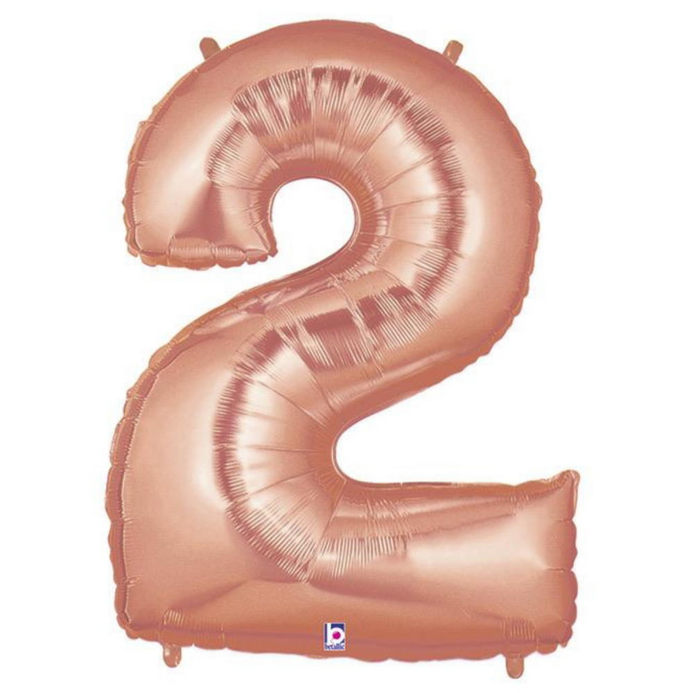 Number & Letter Balloons Rose Gold Jumbo
