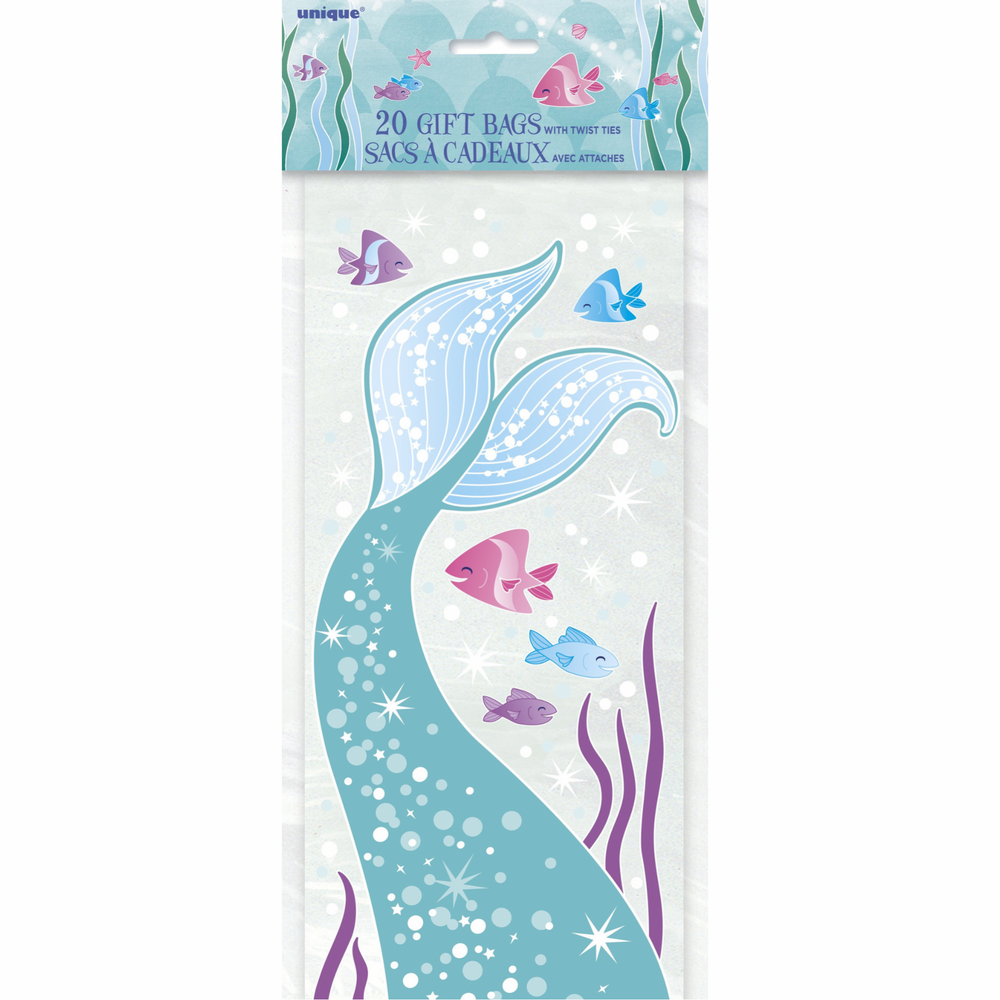 
                
                    Load image into Gallery viewer, Mermaid Cello Loot Bags 8 pk
                
            