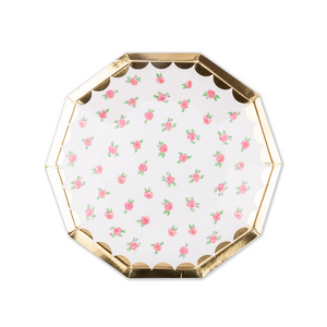 Lola Dutch Tea Rose Paper Dessert Plate 7.5"