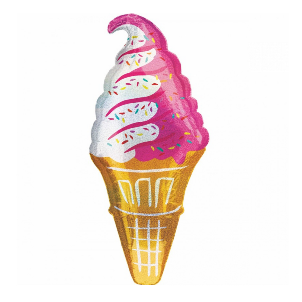 Ice Cream Swirl Cone Balloon mylar birthday party supplies toronto