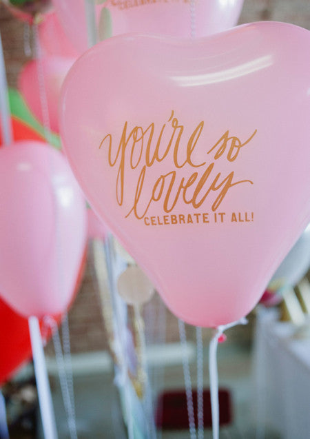 
                
                    Load image into Gallery viewer, You&amp;#39;re So Lovely Pink Heart Shaped Balloon
                
            