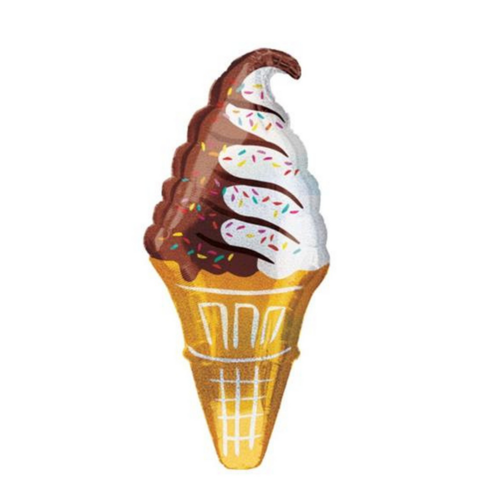 
                
                    Load image into Gallery viewer, Ice Cream Swirl Cone Balloon mylar birthday party supplies toronto
                
            