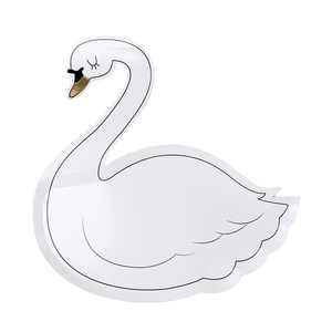 
                
                    Load image into Gallery viewer, Swan Party Dinner Paper Plate 10.5&amp;quot;
                
            