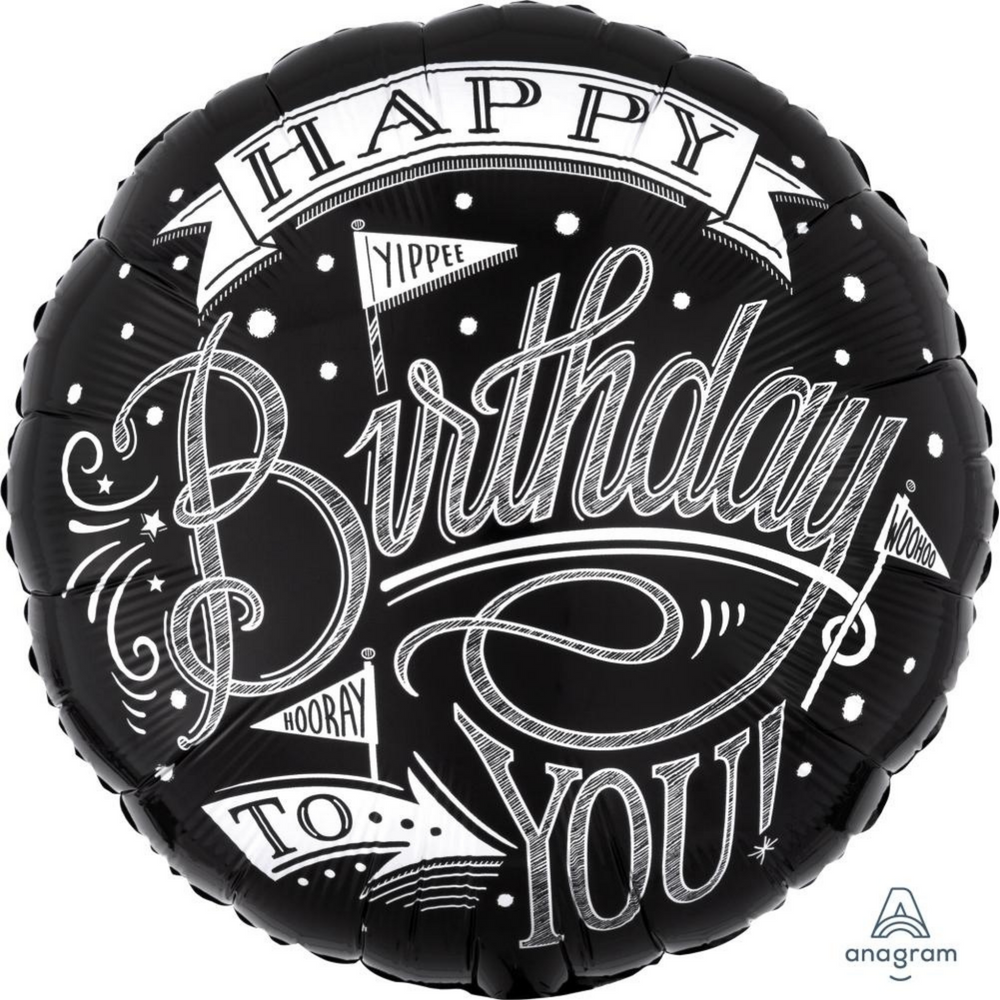 Chalk Happy Birthday To You Round Balloon