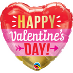 Valentine Arrow Stripe Heart Balloon