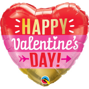 
                
                    Load image into Gallery viewer, Valentine Arrow Stripe Heart Balloon
                
            