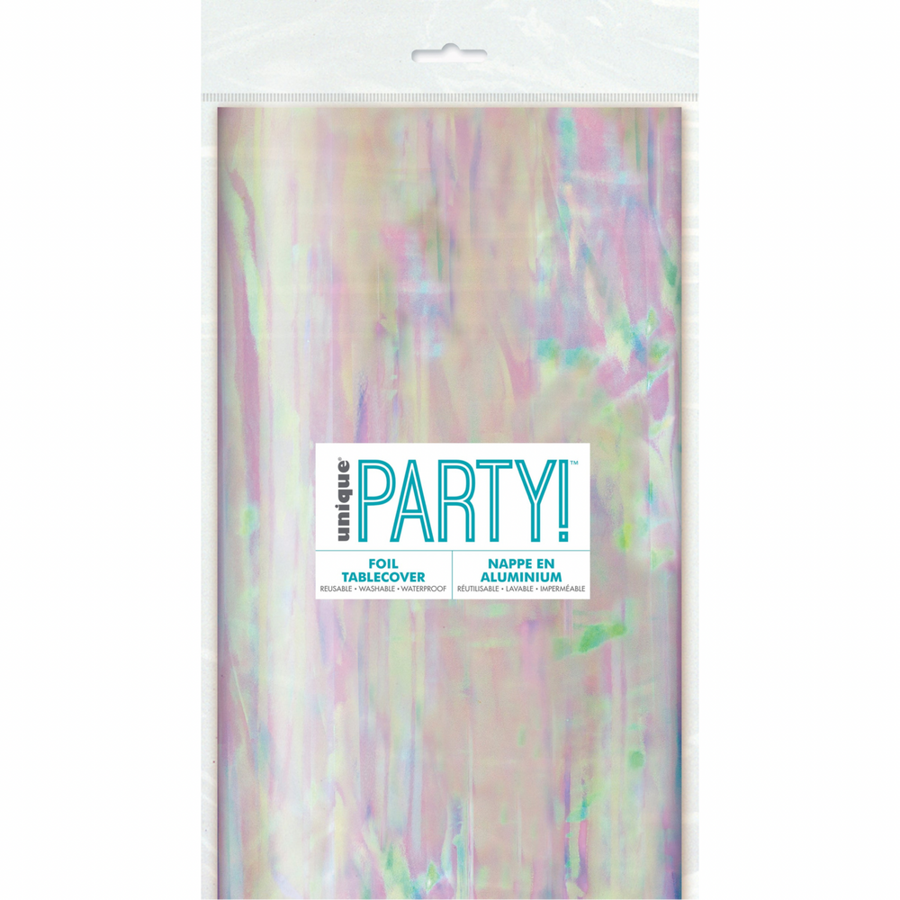Iridescent tablecloth foil party supplies birthday party baby shower toronto