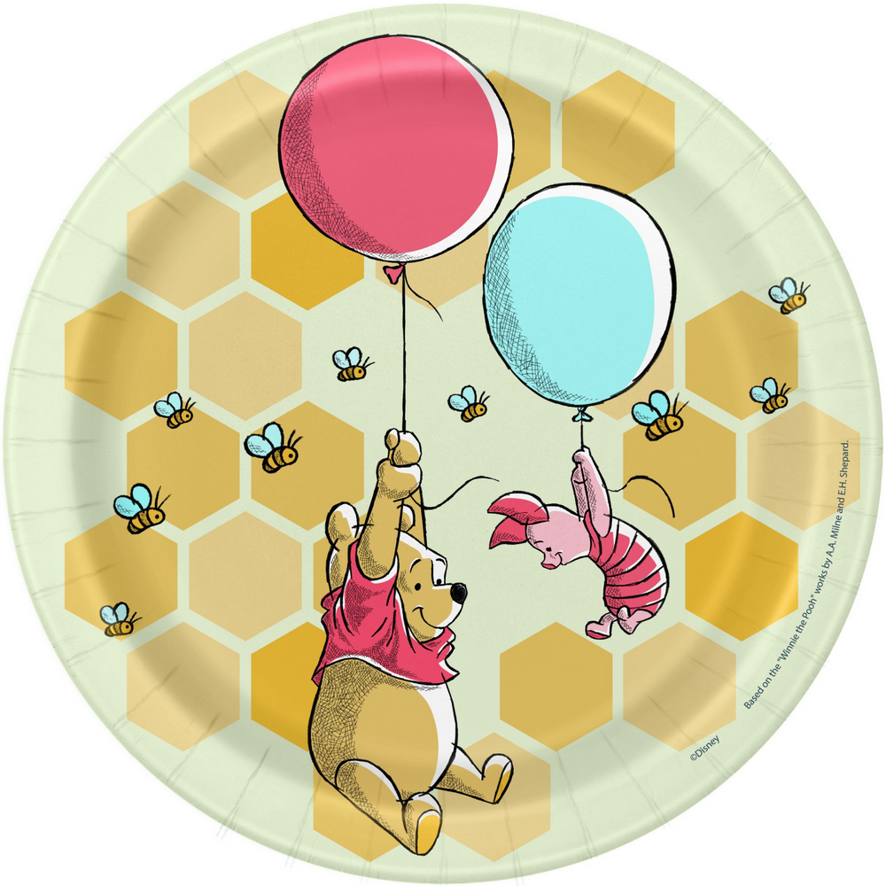 
                
                    Load image into Gallery viewer, Winnie the Pooh 1st birthday paper plates party shop birthday toronto supplies
                
            