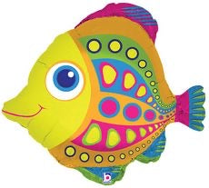 Colorful Tropical Fish 27 Mylar Balloon