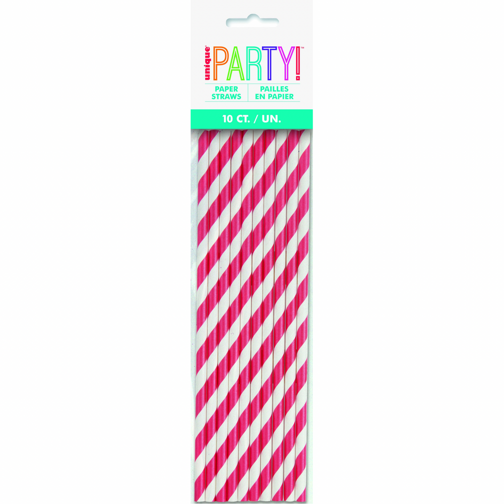 Striped Party Straws