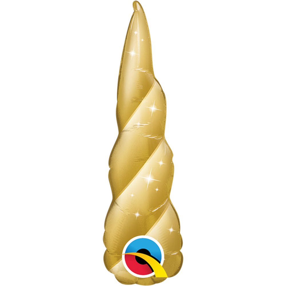 Mini Gold Unicorn Horn Balloon Air-filled only