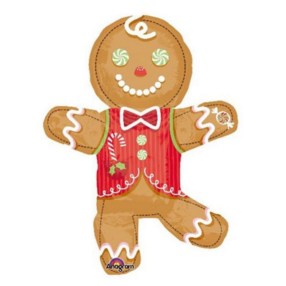 Mini Holiday Gingerbread Man Balloon Air-filled only