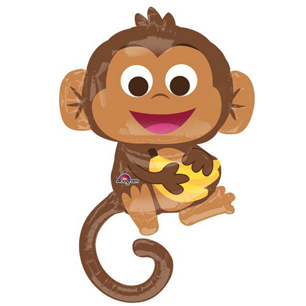 
                
                    Load image into Gallery viewer, Monkey banana Balloon mylar birthday party supplies toronto animals
                
            