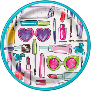 spa dinnerware tableware toronto party supplies beauty girls birthday shop lipstick nailpolish mascara makeup theme