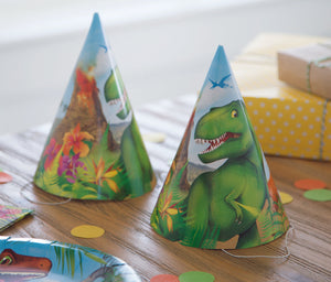 
                
                    Load image into Gallery viewer, Dinosaur Party Hats 8 pk
                
            